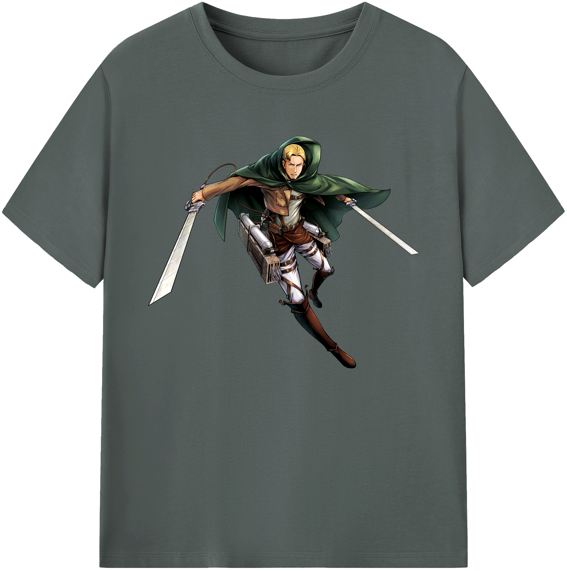 （画像用） 進撃の巨人 Attack on Titan 綿100％ メンズ半袖Tシャツ｜肌触りやわらか＆通気性